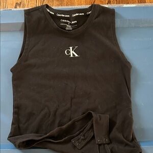 Calvin Klein Black body suit with Logo